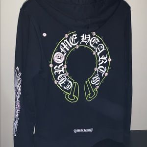 Black pullover chrome hearts hoodie
